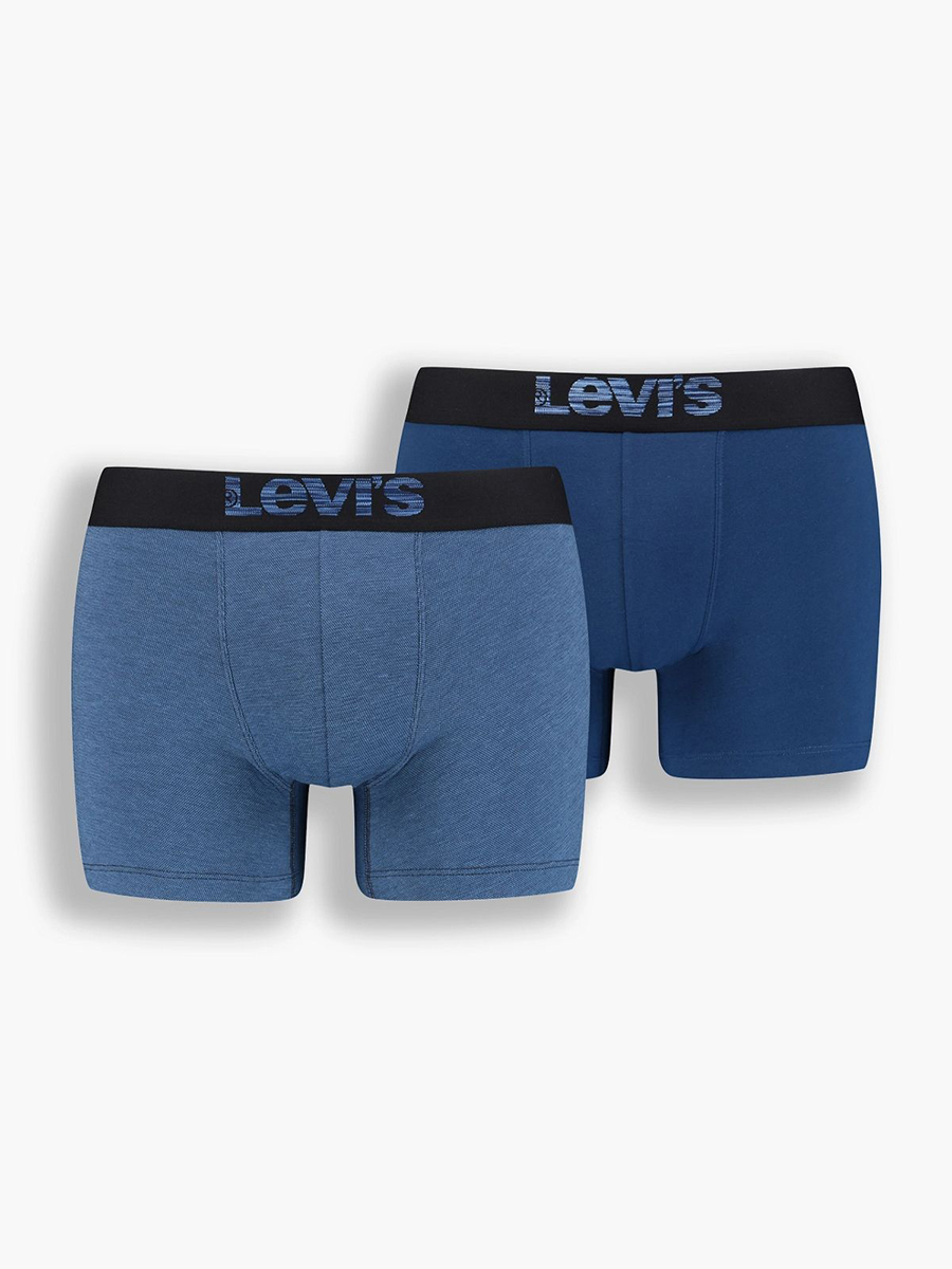 

Комплект трусов мужских Levi's Optical Illusion Boxer Brief Organic Co синих L, Optical Illusion Boxer Brief Organic Co