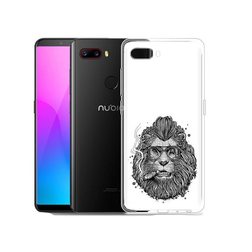 

Чехол MyPads Tocco для ZTE Nubia Z18 курящий лев (PT115657.463.432), Прозрачный, Tocco