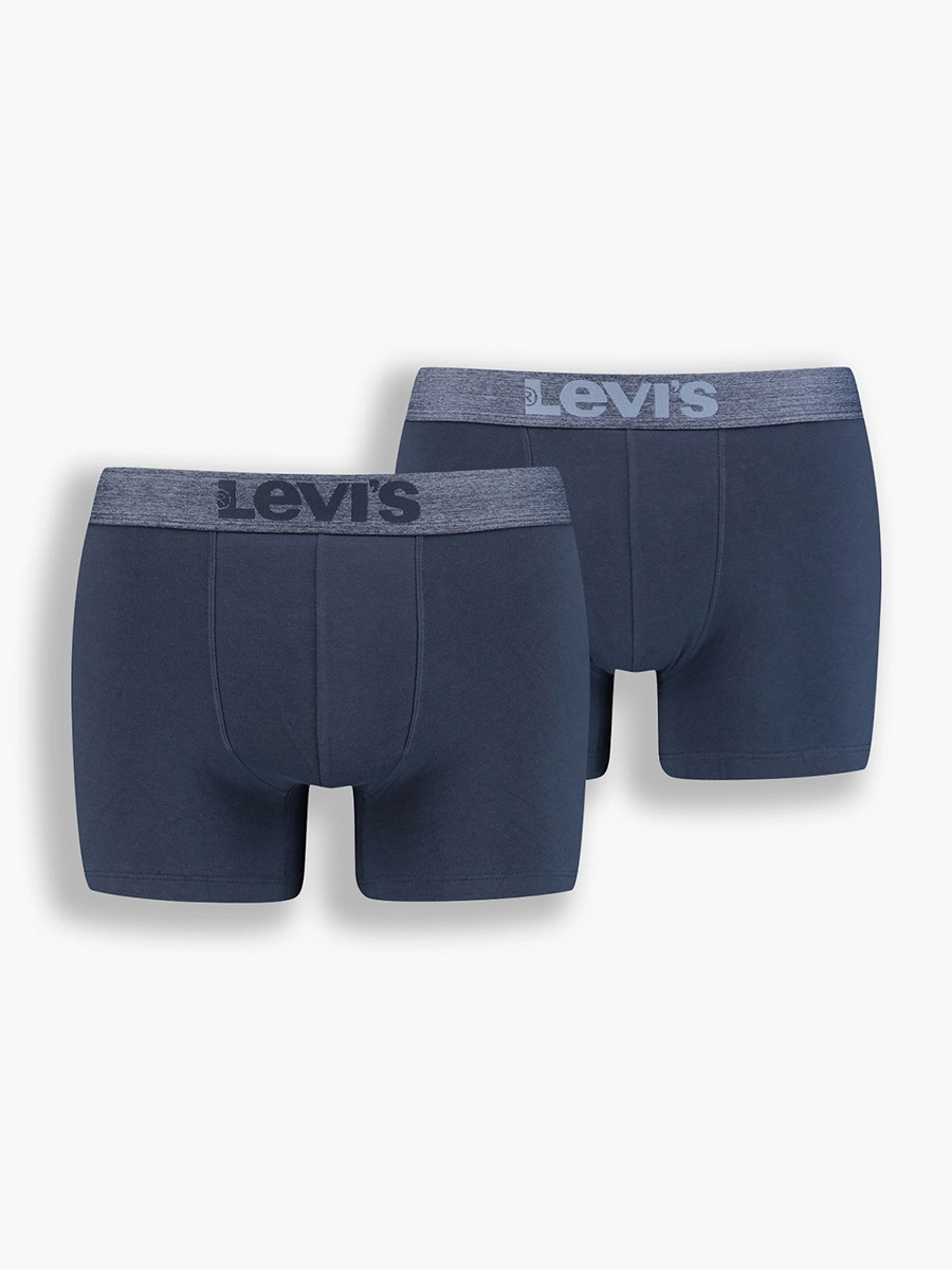 

Комплект трусов мужских Levi's Melange Wb Boxer Brief Organic Co 2P синих XL, Melange Wb Boxer Brief Organic Co 2P