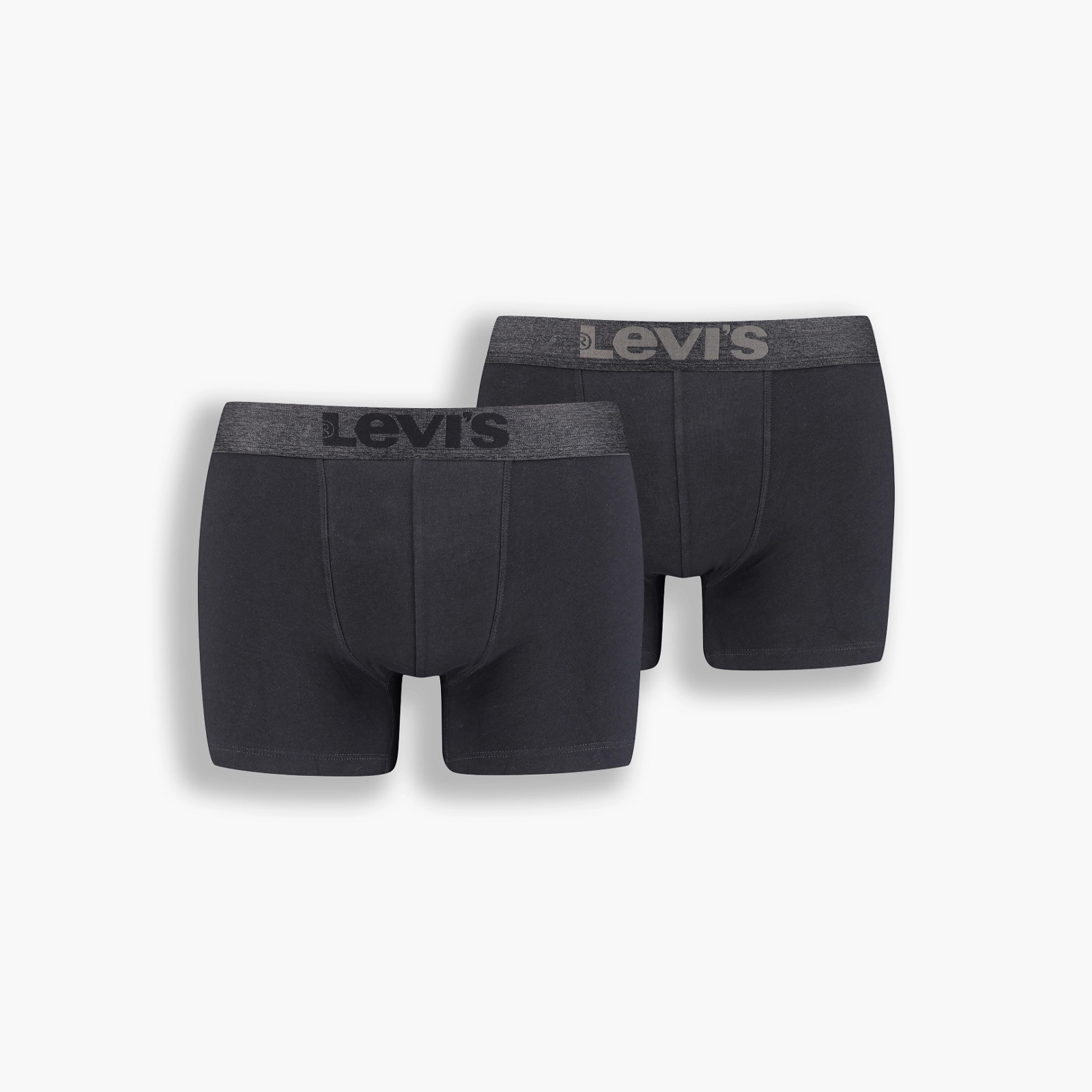 

Комплект трусов мужских Levi's Melange Wb Boxer Brief Organic Co 2P черных L, Melange Wb Boxer Brief Organic Co 2P