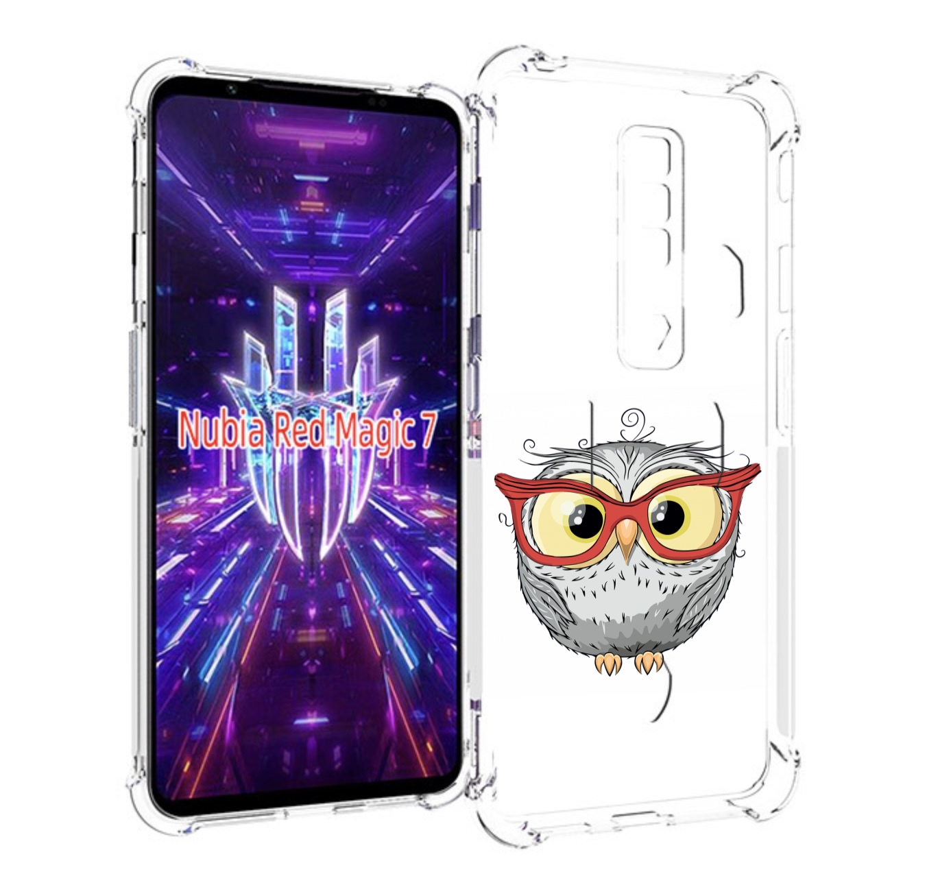 

Чехол MyPads сова-в-красных-очках для ZTE Nubia Red Magic 7, Прозрачный, Tocco
