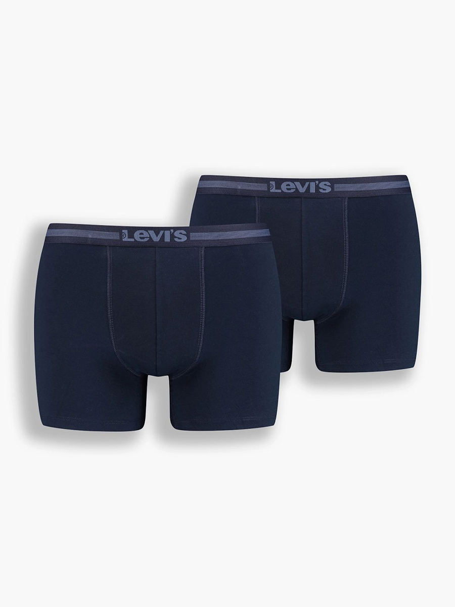 

Комплект трусов мужских Levi's Tencel Boxer Brief 2P синих L, Tencel Boxer Brief 2P