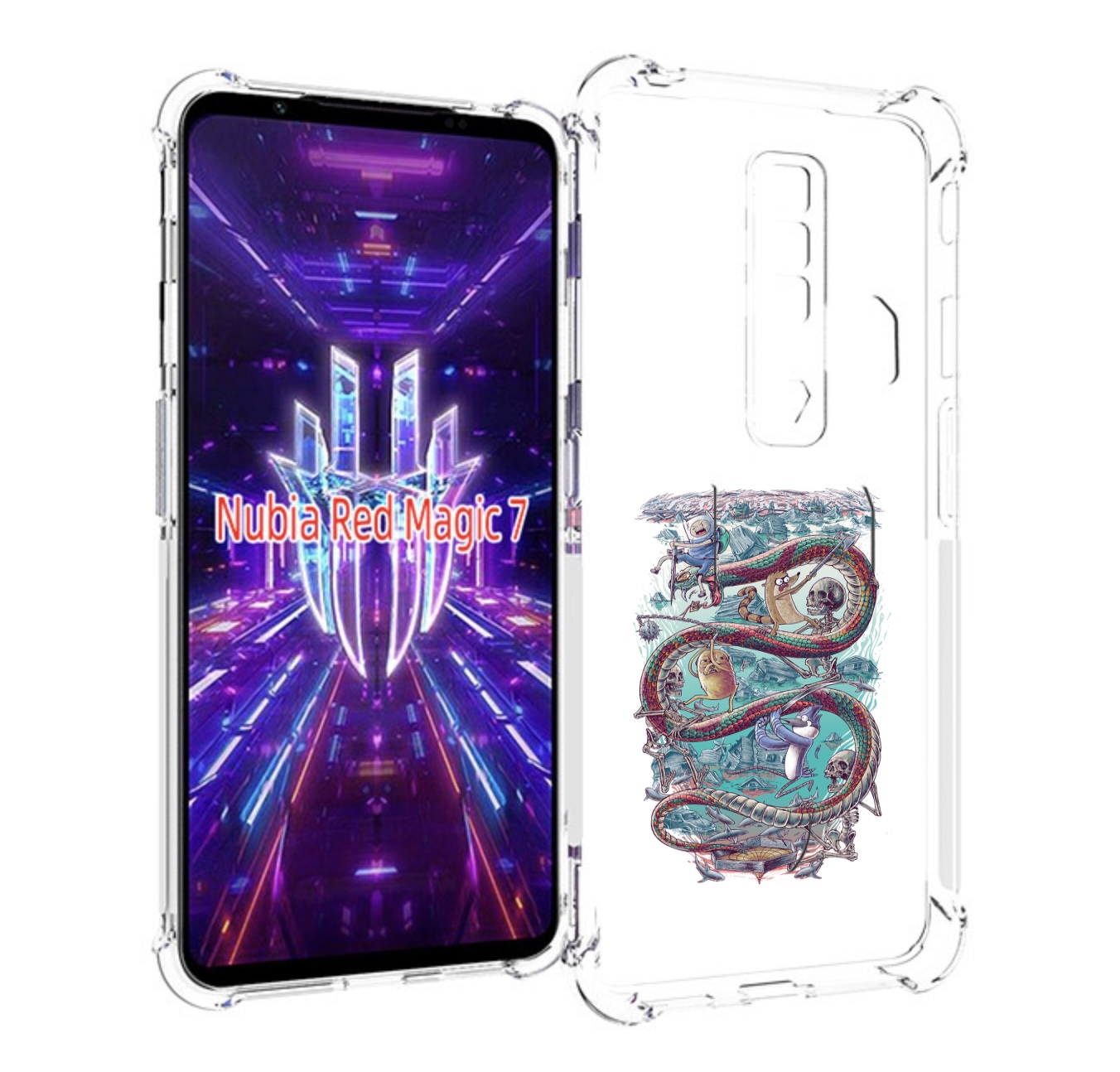 

Чехол MyPads время приключений страшилка для ZTE Nubia Red Magic 7, Прозрачный, Tocco