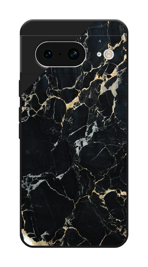 

Чехол Awog на Google Pixel 8 "Черный мрамор уголок", Черный;золотистый, 271552-1