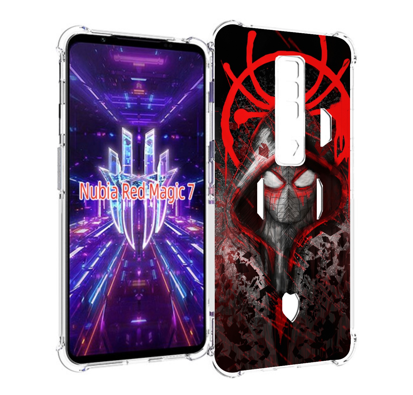 

Чехол MyPads страшный человек паук мужской для ZTE Nubia Red Magic 7, Прозрачный, Tocco