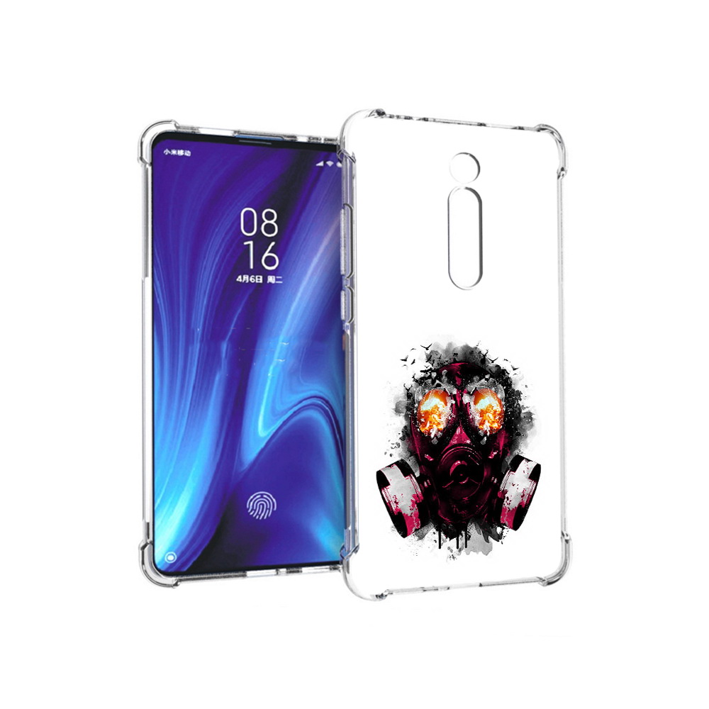 

Чехол MyPads Tocco для Xiaomi Redmi K20 красный противогаз (PT130504.291.412), Прозрачный, Tocco