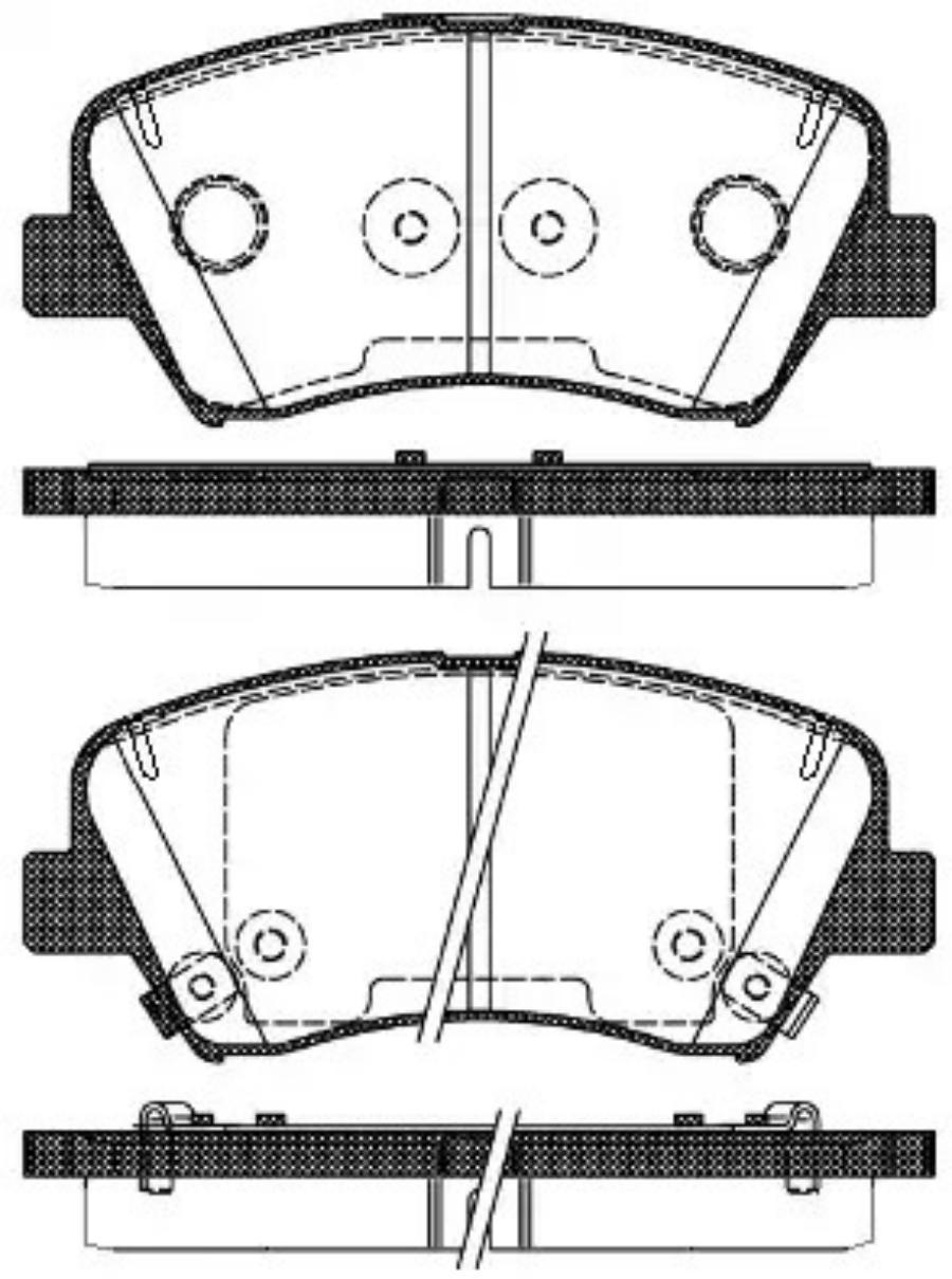 

Колодки дисковые передние с антискрипередние пластинами Hyundai Elantra i30 REMSA 1412 32