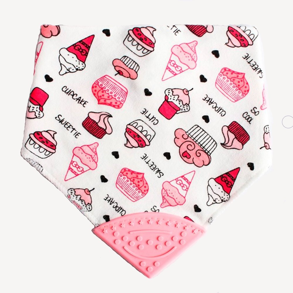 

Нагрудник - бандана с прорезывателем, цвет розовый МИКС, Банданы Крошка Я