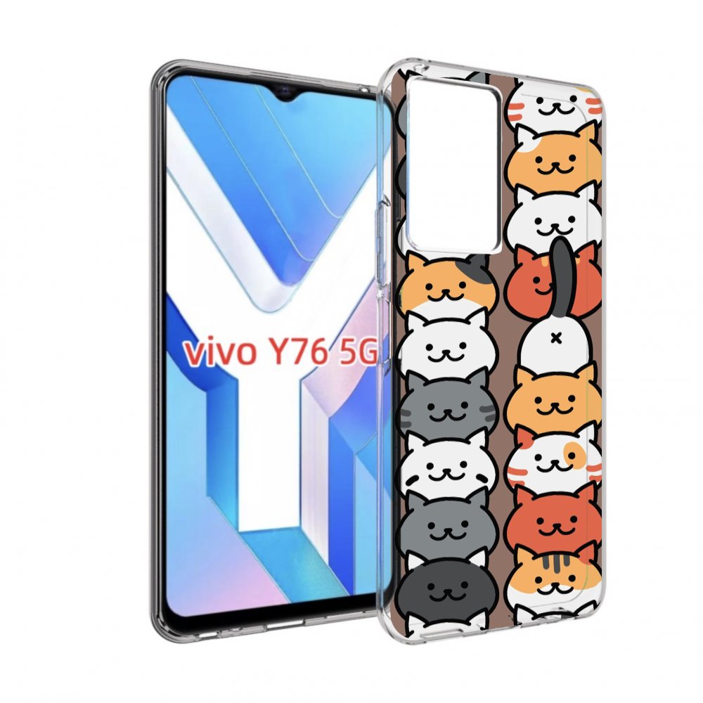

Чехол MyPads Найди-кота для Vivo Y76 5G, Прозрачный, Tocco