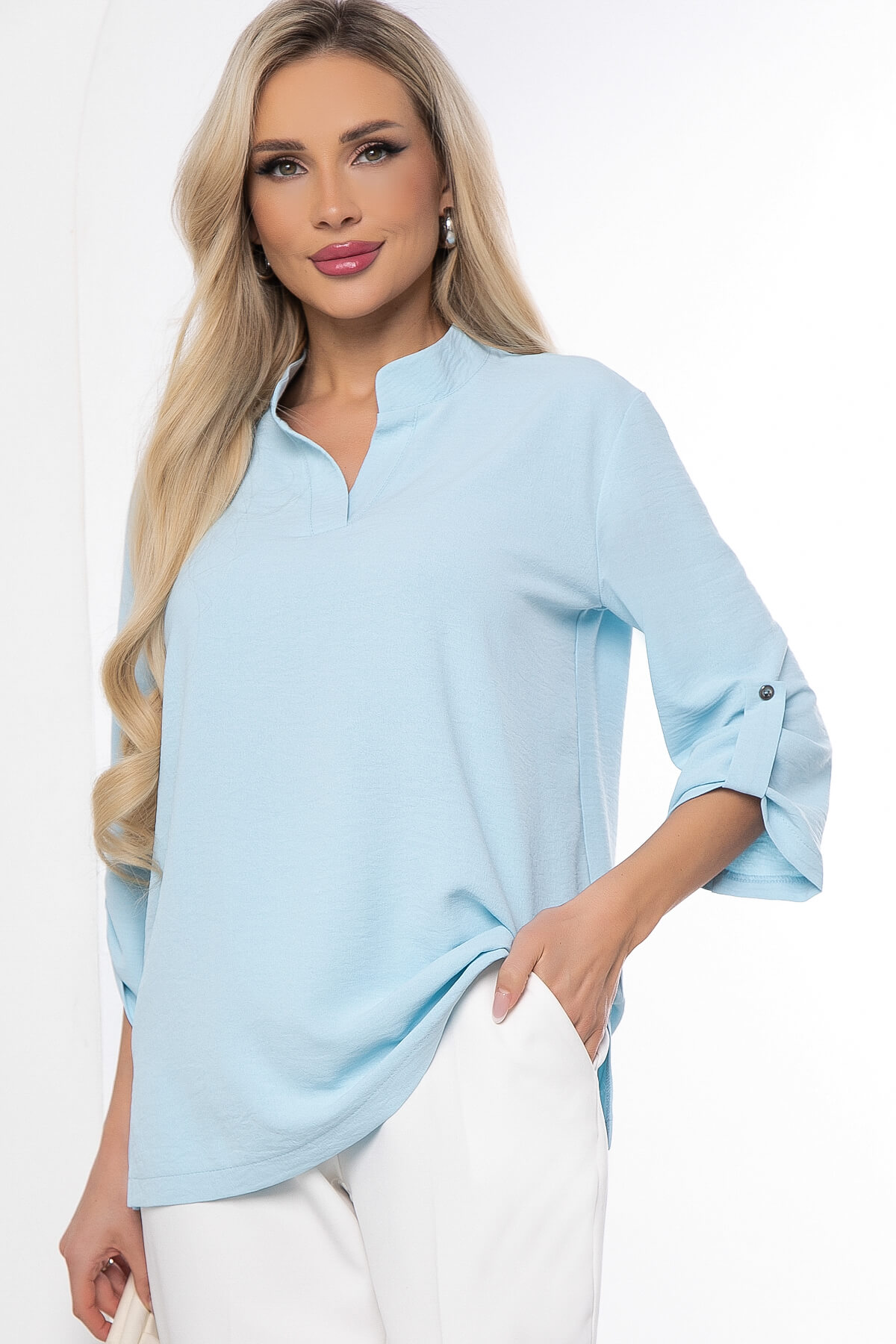 

Блуза женская LT Collection Эва голубая 46 RU, Голубой, Эва