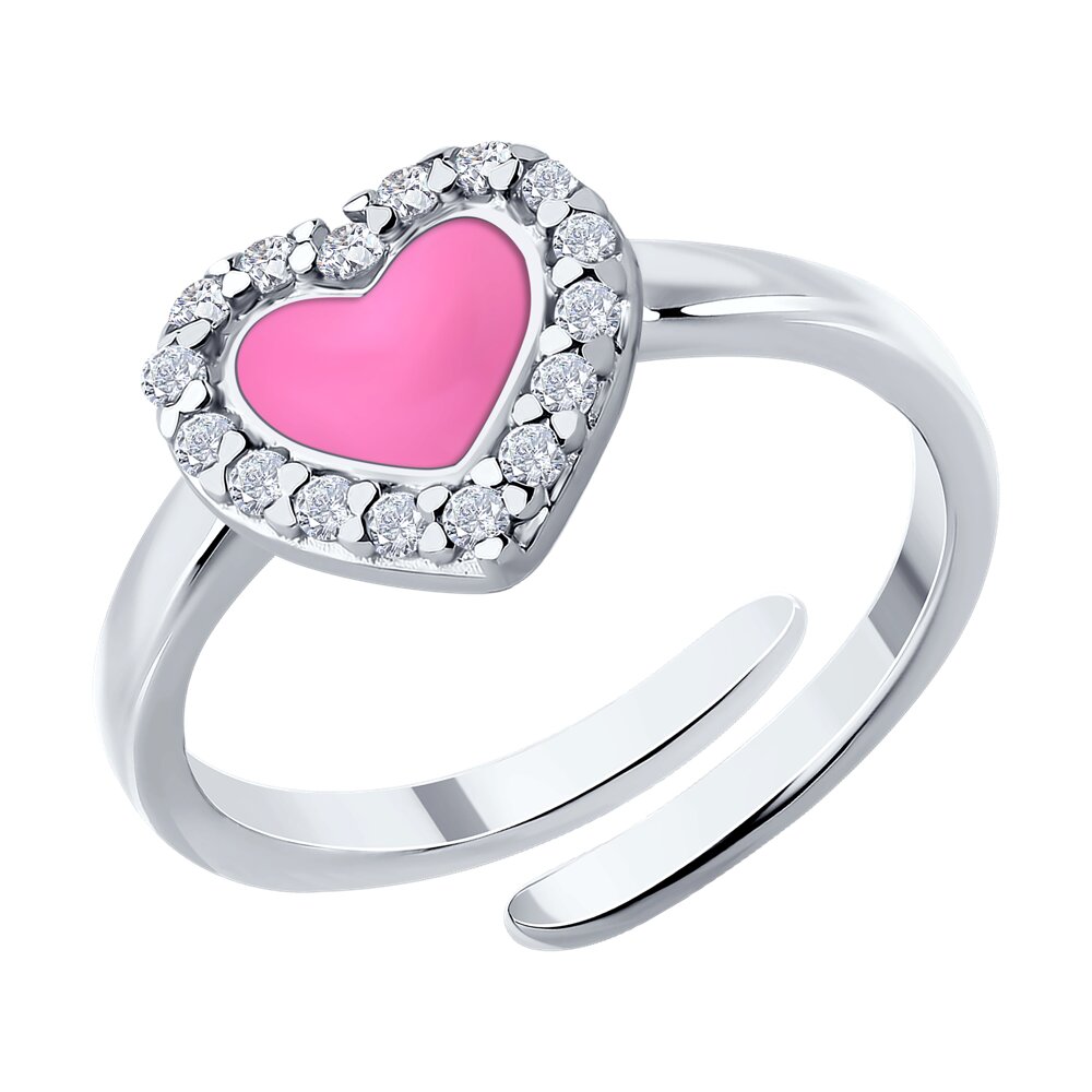 

Кольцо из серебра р. 15 Diamant 94-110-02202-1, фианит\эмаль, 94-110-02202-1
