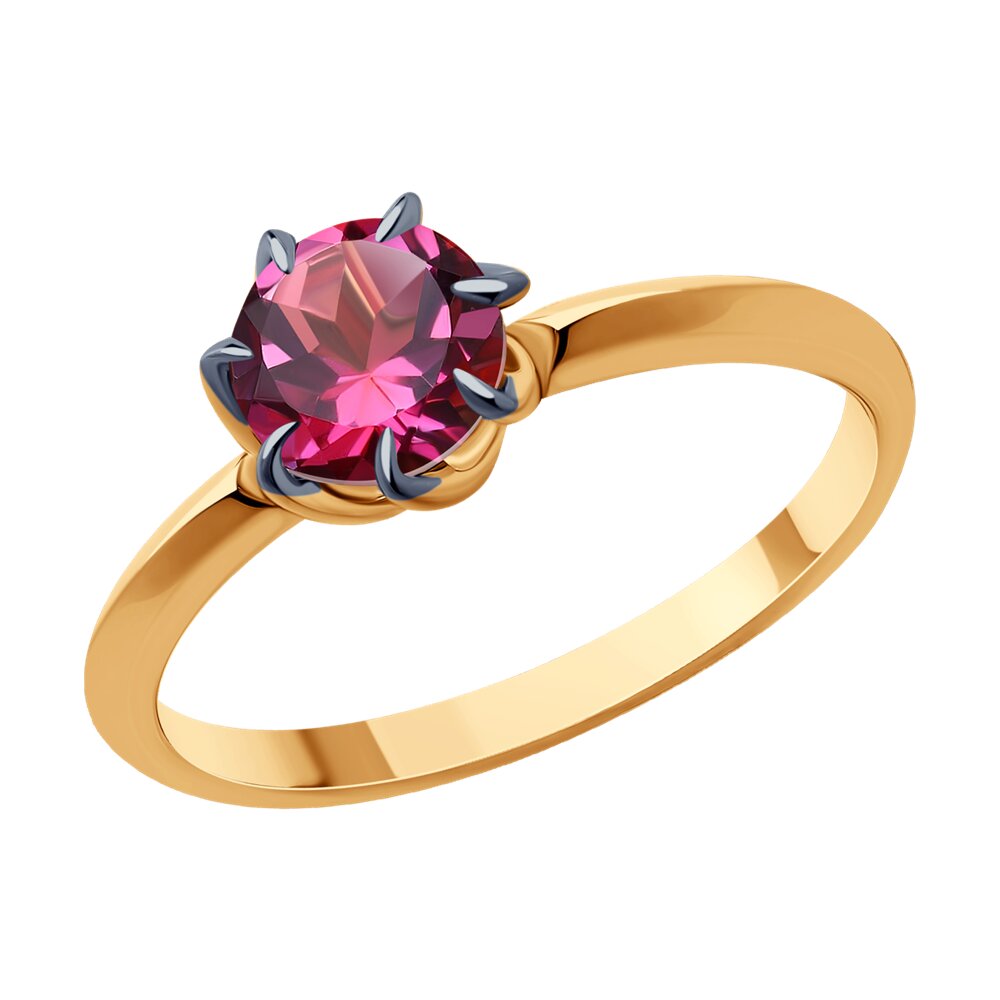 

Кольцо из золота р. 19 Diamant 51-310-01774-3, родолит, 51-310-01774-3