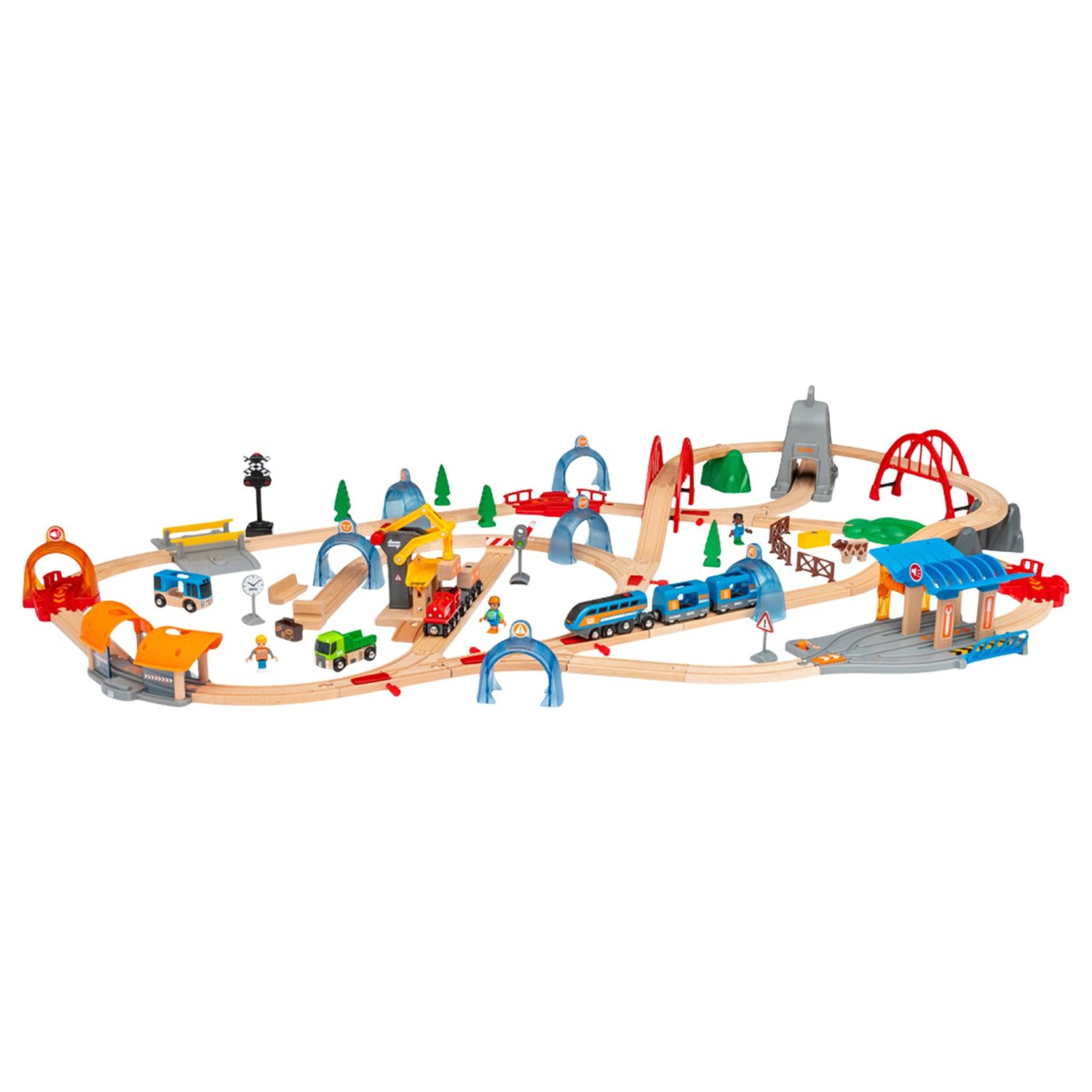 Brio BRIO Большой набор Smart Tech Sound Action Tunnel Deluxe 33977 игровой набор brio smart tech sound пожарный спасатель 41 деталь