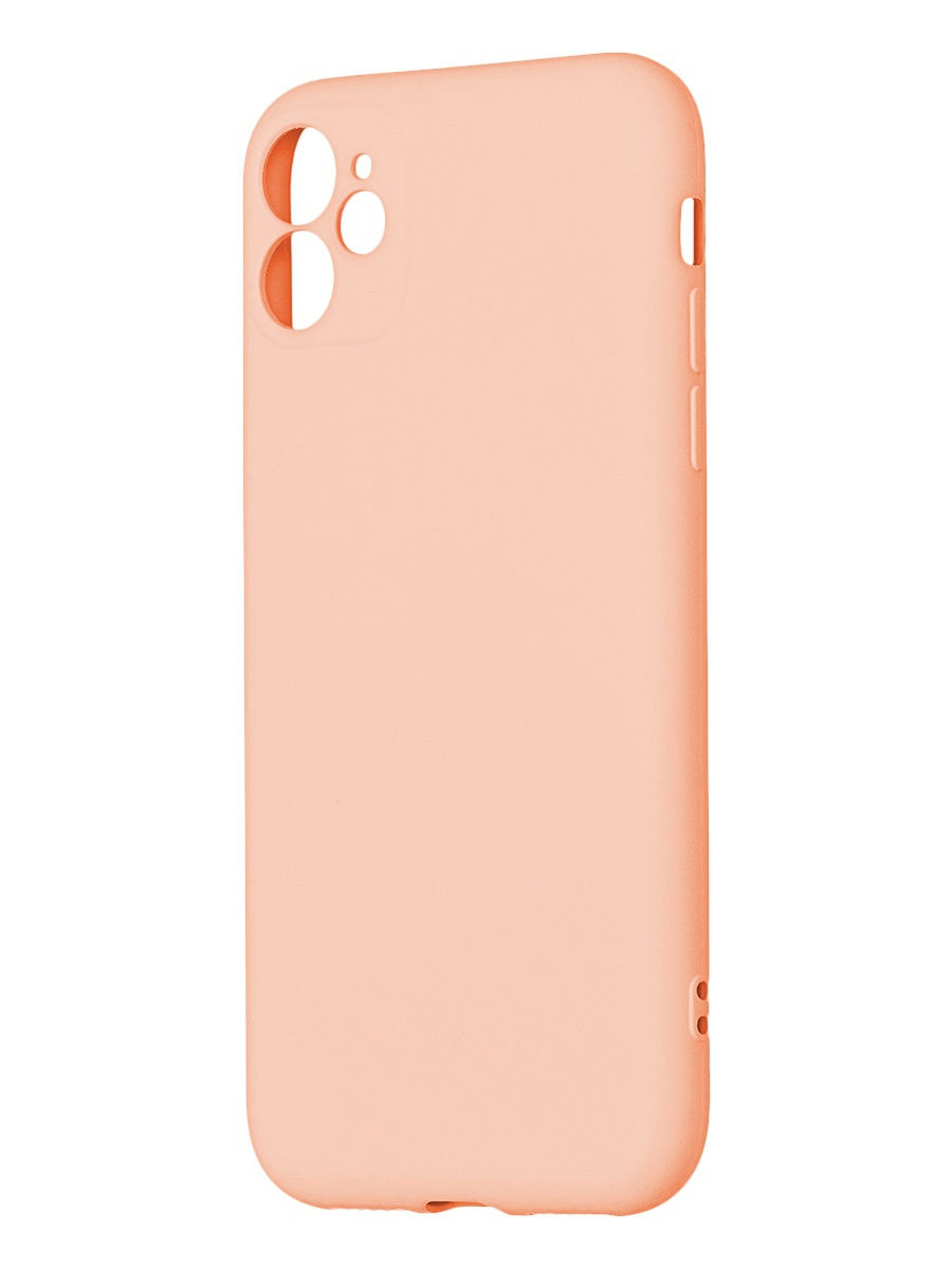 

Чехол клип-кейс PERO LIQUID SILICONE для Apple iPhone 11 светло-розовый