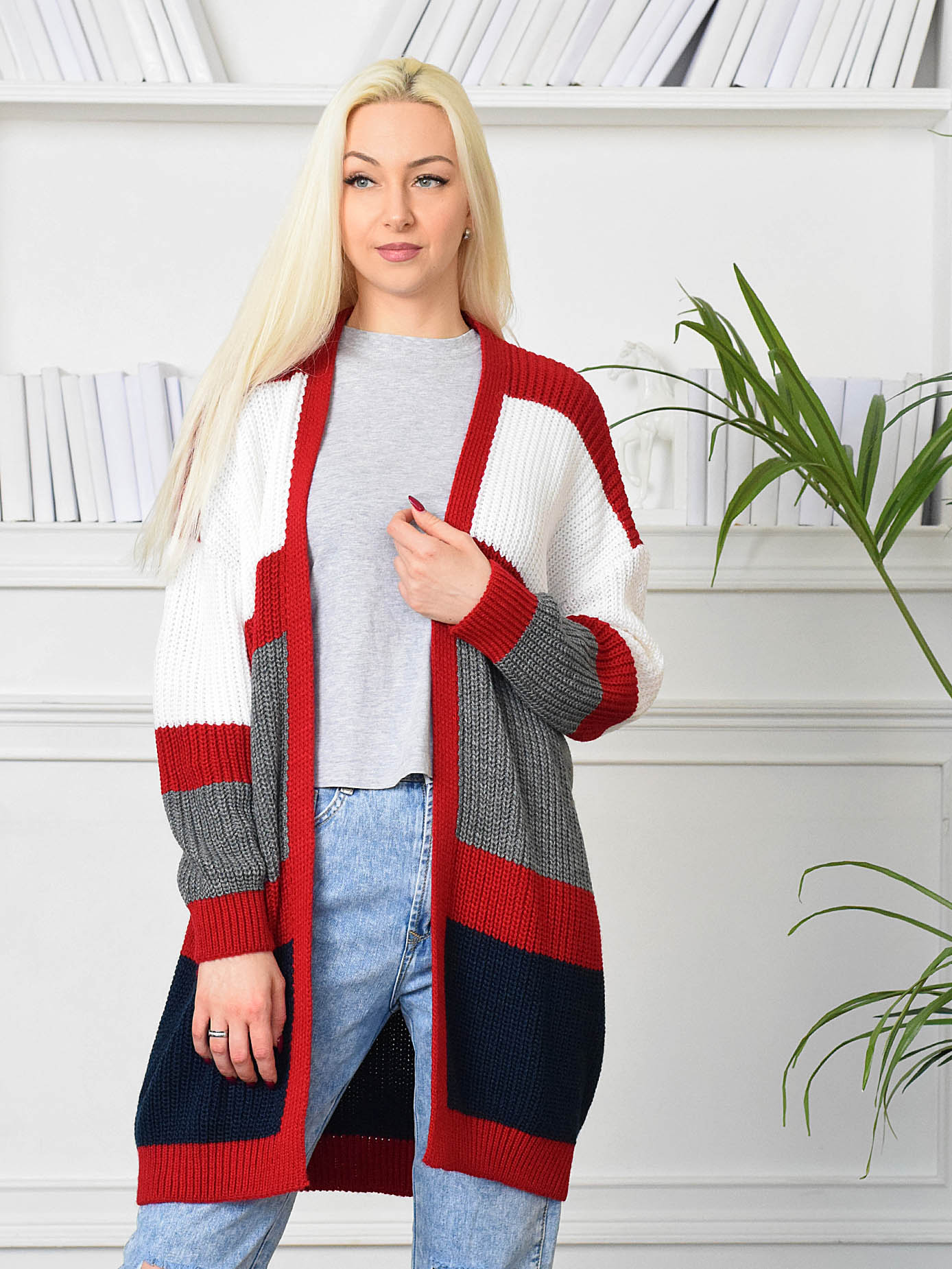 

Кардиган женский MILANIKA 1275 красный 56 RU, 1275