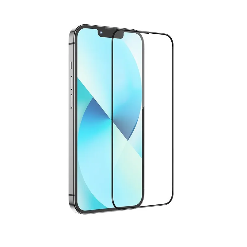 Защитное стекло Hoco A27 для iPhone 13 mini анти отпечатки, анти царапины, черная рамка