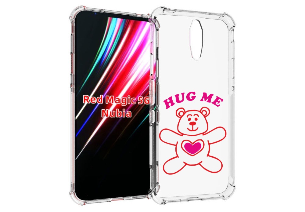 

Чехол MyPads 14 февраля обними меня для ZTE Nubia Red Magic 1 5G, Прозрачный, Tocco