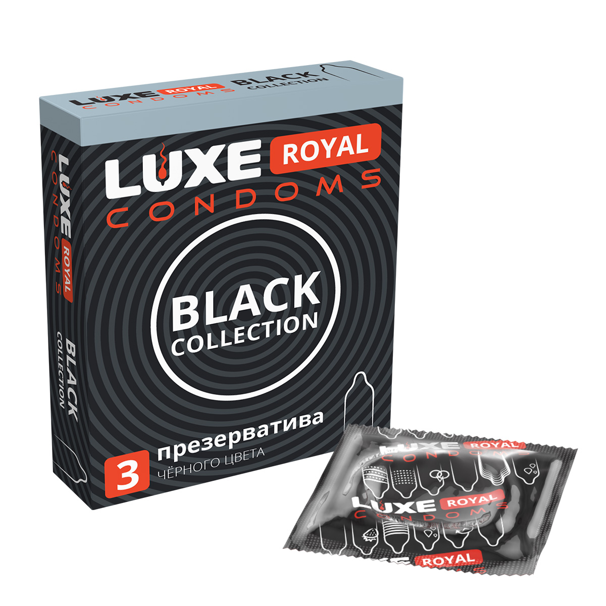 Презервативы LUXE ROYAL Black Collection 3 шт. черный