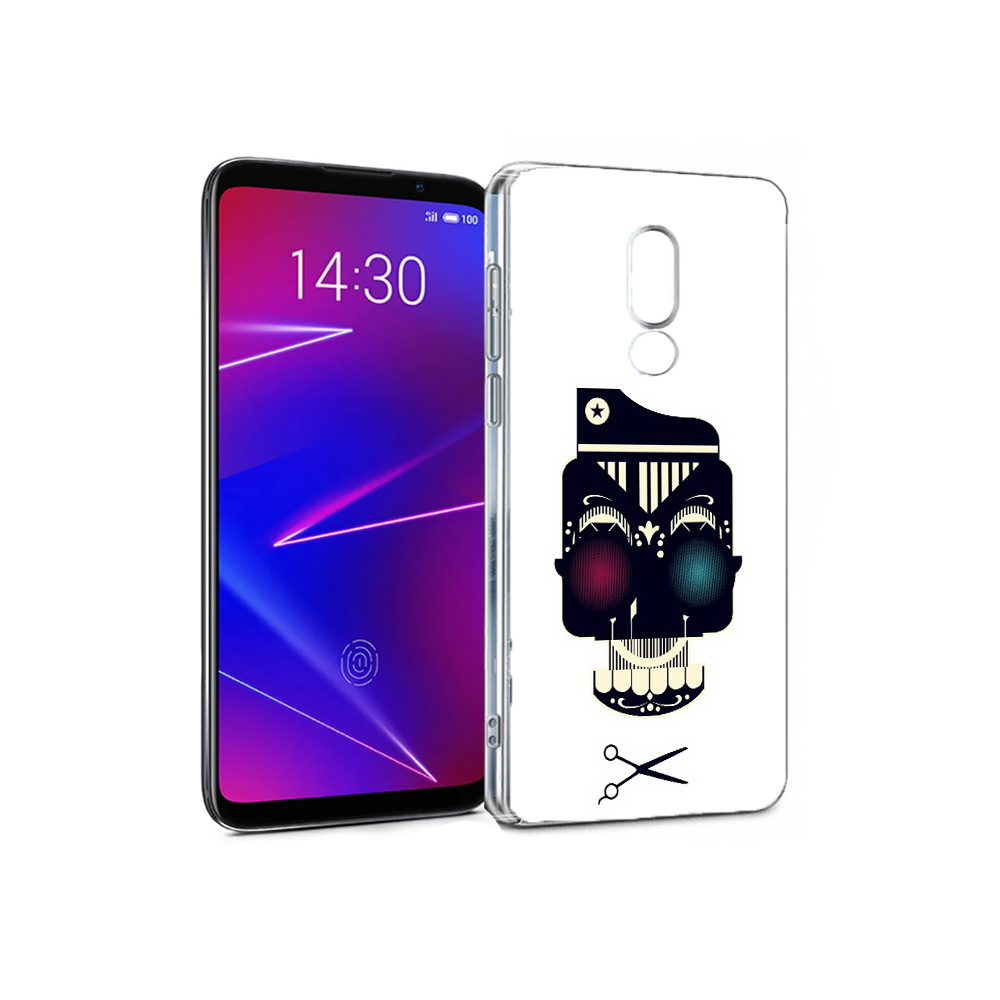 

Чехол MyPads Tocco для Meizu 16 черно белый скелет с яркими глазами (PT121074.83.687), Прозрачный, Tocco