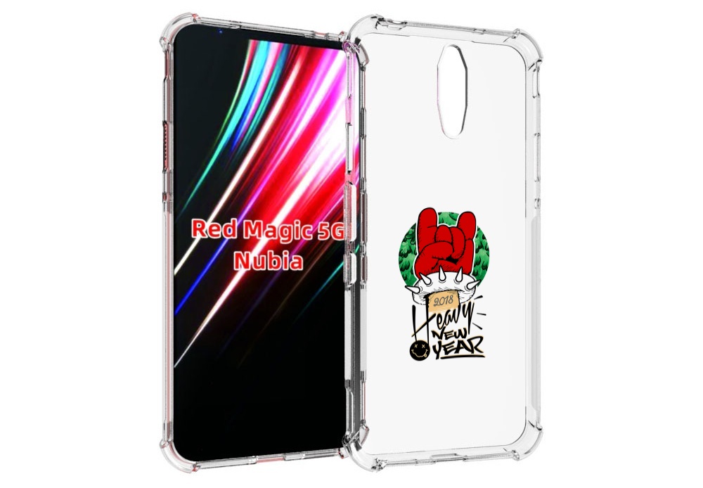 

Чехол MyPads Гангстер новый год для ZTE Nubia Red Magic 1 5G, Прозрачный, Tocco
