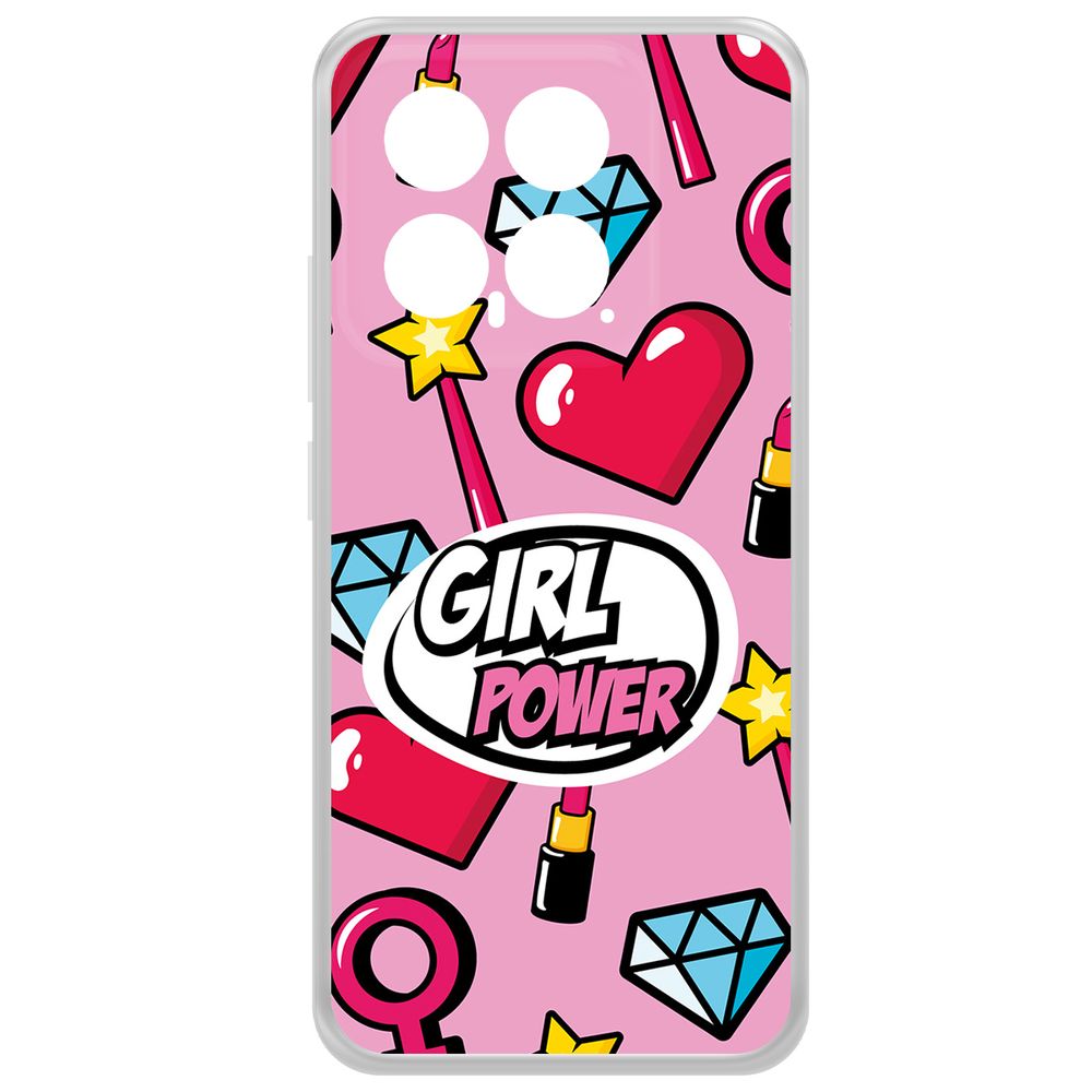 

Чехол-накладка Krutoff Clear Case Girl Power для Xiaomi 14, Прозрачный