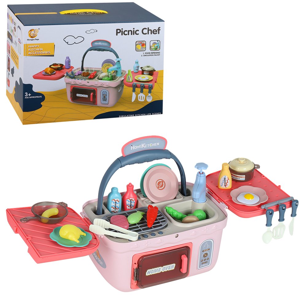 

Кухня детская CHENGJUN TOYS еда меняет цвет, посуда, продукты JB0209340, JB0209939