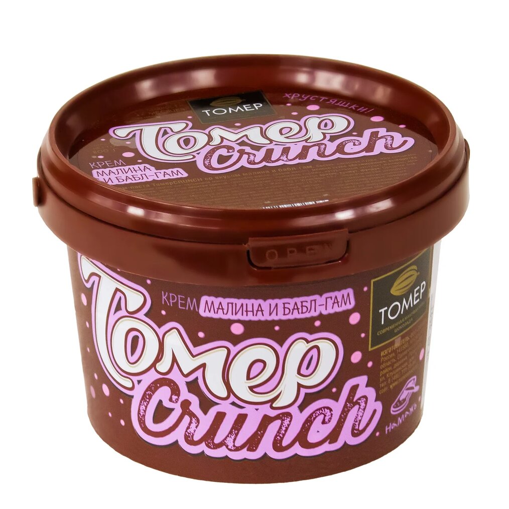 

Паста крем Малина и бабл-гам Crunch Томер, 800 гр.