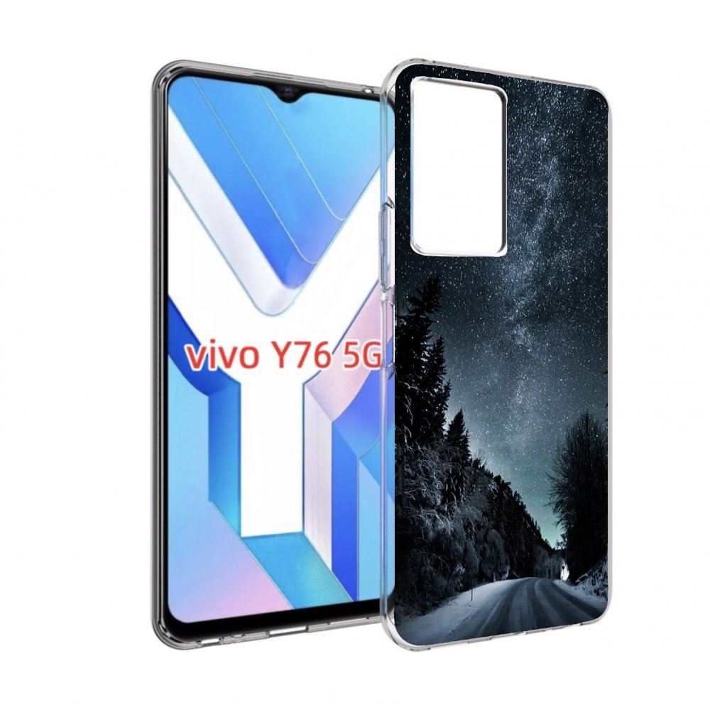 

Чехол MyPads Ночной-лес для Vivo Y76 5G, Прозрачный, Tocco