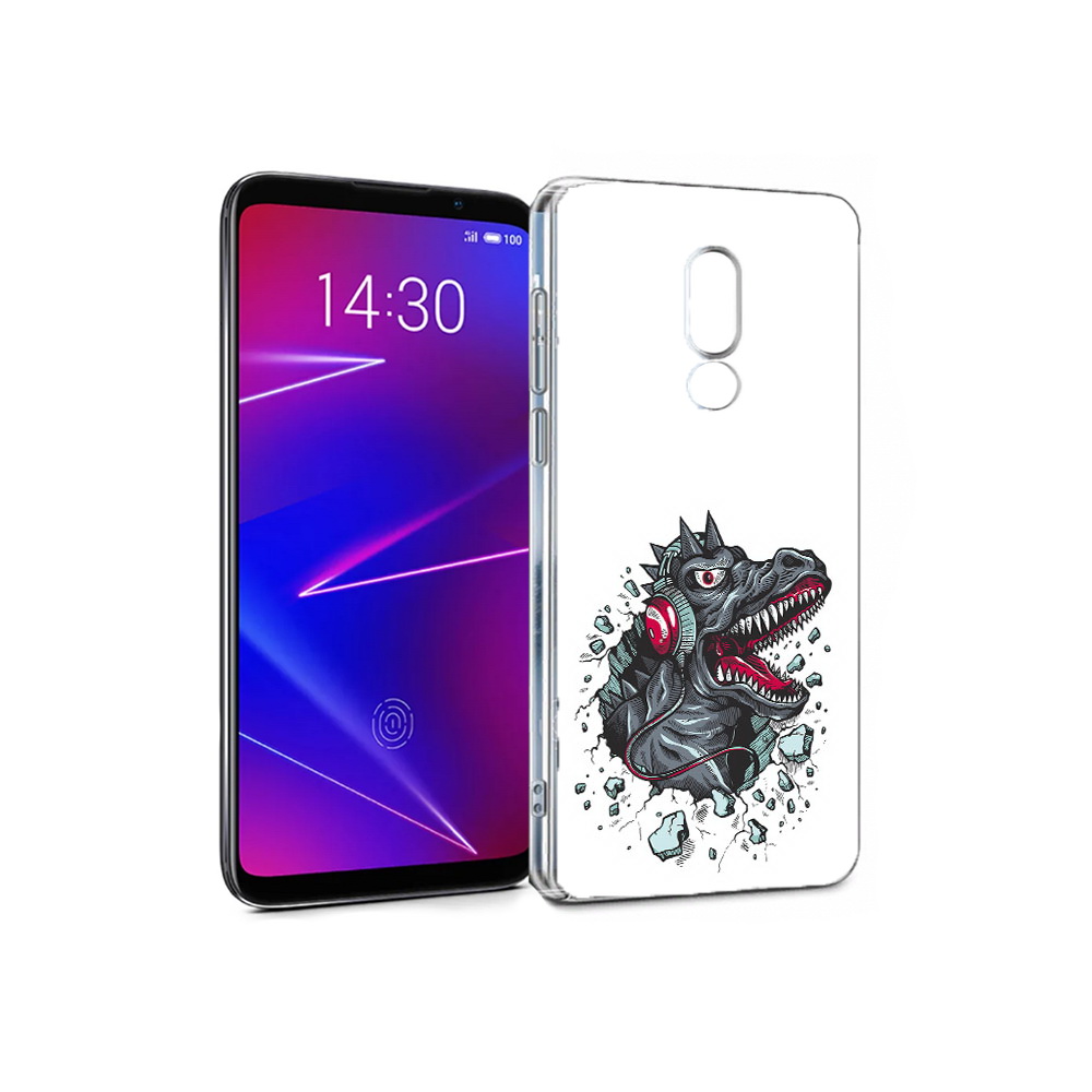 

Чехол MyPads Tocco для Meizu 16 Нарисованный динозавр в наушниках (PT136611.84.124), Прозрачный, Tocco