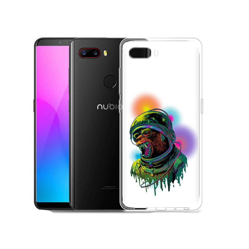 

Чехол MyPads Tocco для ZTE Nubia Z18 медведь космонавт (PT115657.463.466), Прозрачный, Tocco