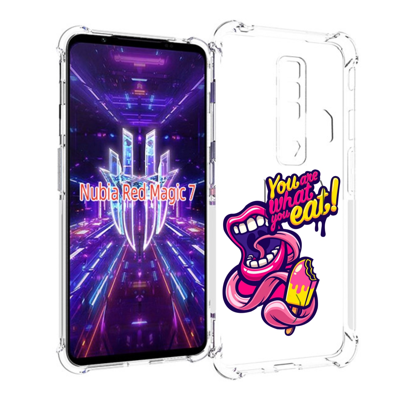 

Чехол MyPads ты-то-что-ты-ешь для ZTE Nubia Red Magic 7, Прозрачный, Tocco