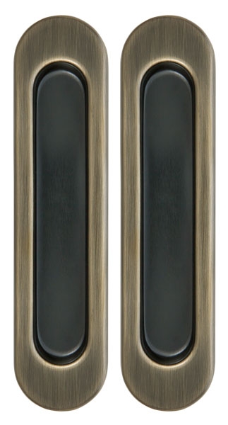 Ручка для раздвижных дверей ARMADILLO SH010-AB-7, бронза левая петля скрытой установки armadillo
