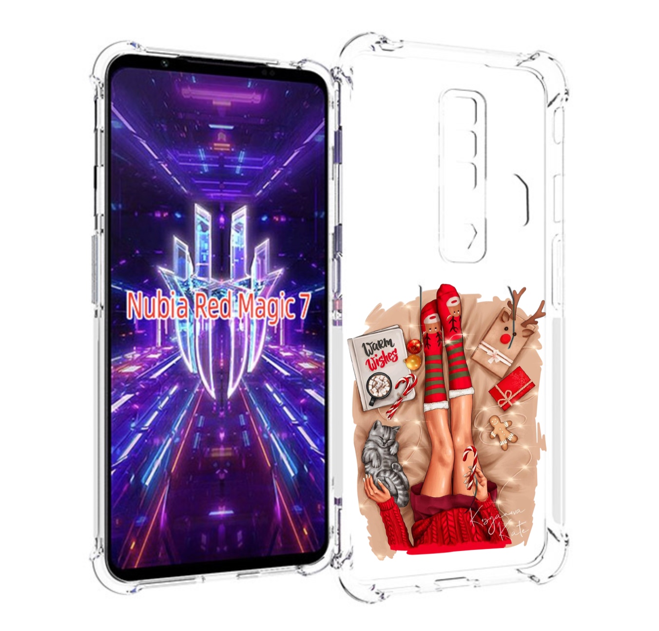 

Чехол MyPads уютный-арт женский для ZTE Nubia Red Magic 7, Прозрачный, Tocco