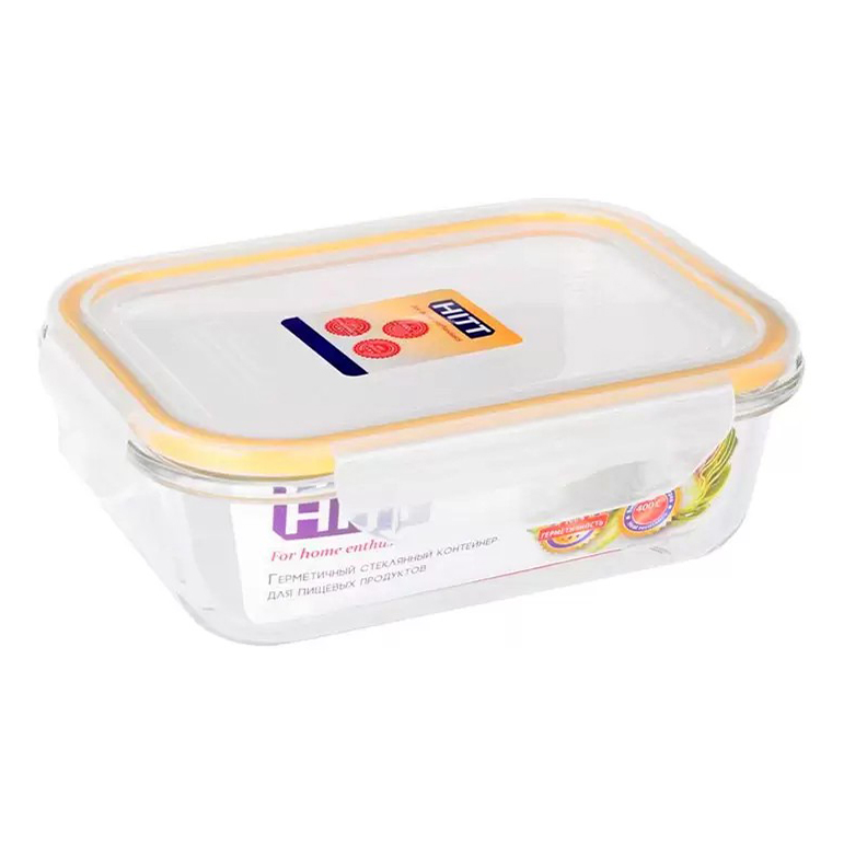 

Контейнер универсальный Hitt стеклянный с пластиковой крышкой 1,5 л, Прозрачный