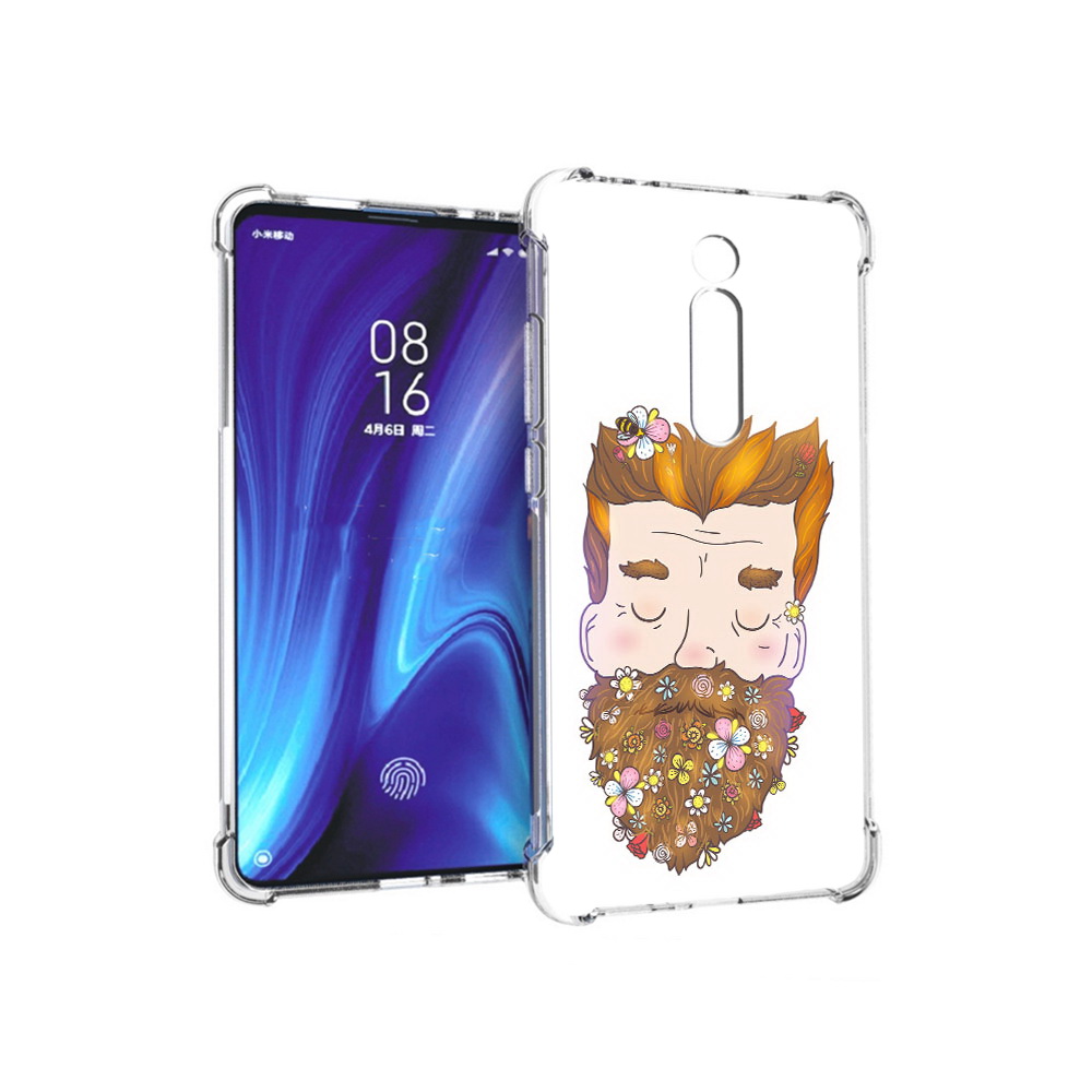 

Чехол MyPads Tocco для Xiaomi Redmi K20 мужчина с цветами в бороде (PT130504.291.489), Прозрачный, Tocco