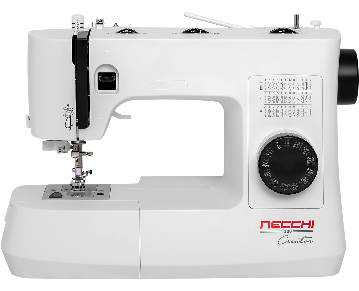 Швейная машина Necchi 300 белая комплект косточки и лапки светоотражающий 1 5 см поводок 120см шлейка 36 52 см красный