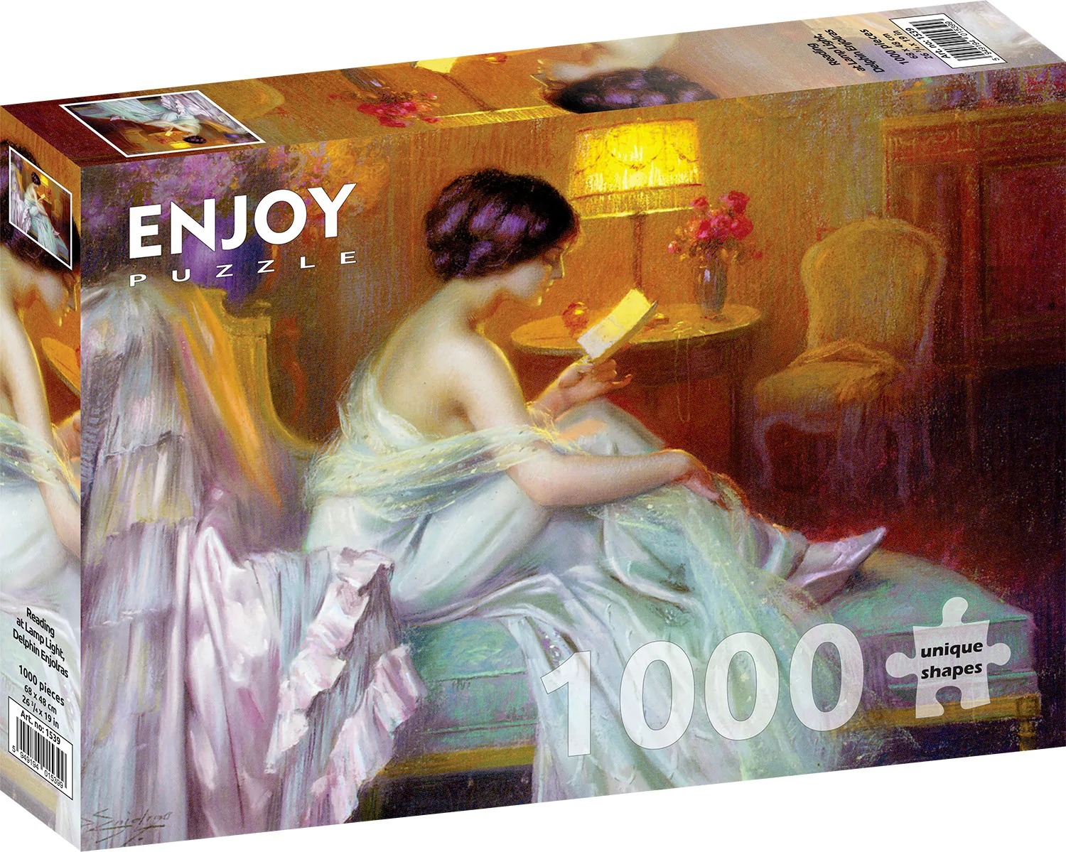 

Пазл Enjoy 1000 дет Чтение при свете лампы, ENрепродукции