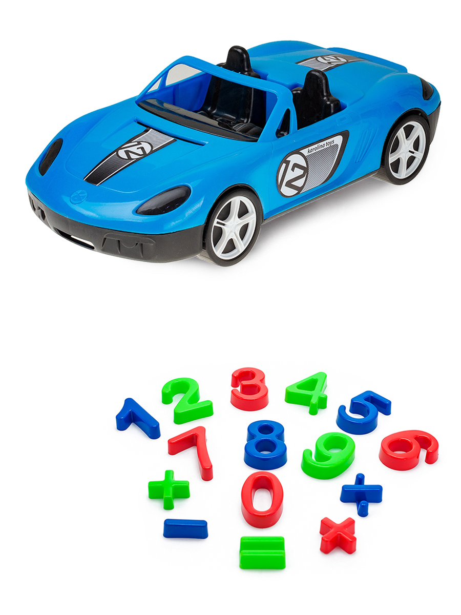 фото Песочный набор karolina toys детский автомобиль кабриолет синийпесочный набор арифметика