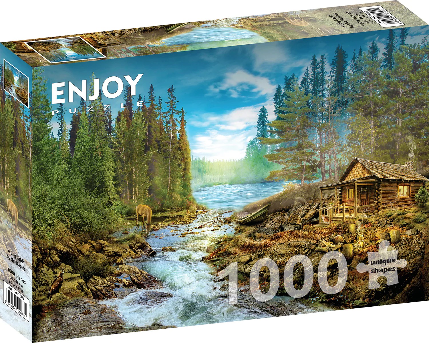 

Пазл Enjoy 1000 дет Бревенчатый домик у порогов, EN1000