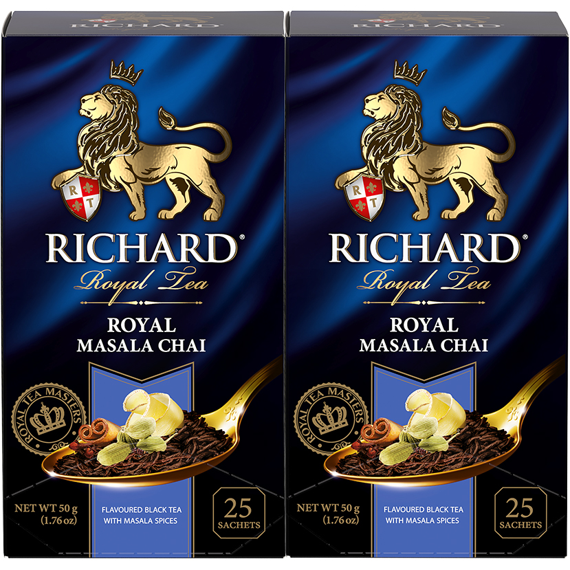 

Чай черный Richard Royal Masala Chai, с добавками, 25 сашет, 2 упаковки