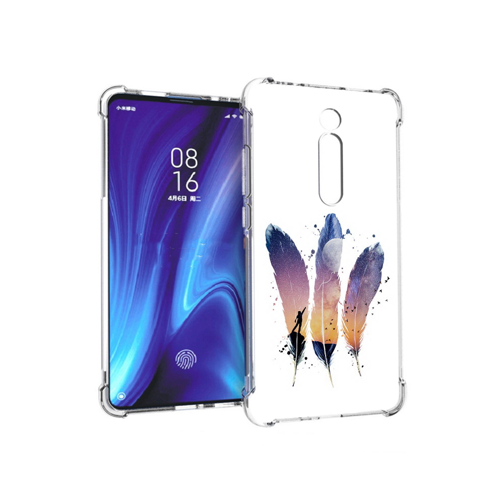 

Чехол MyPads Tocco для Xiaomi Redmi K20 небесные перья (PT130504.291.519), Прозрачный, Tocco