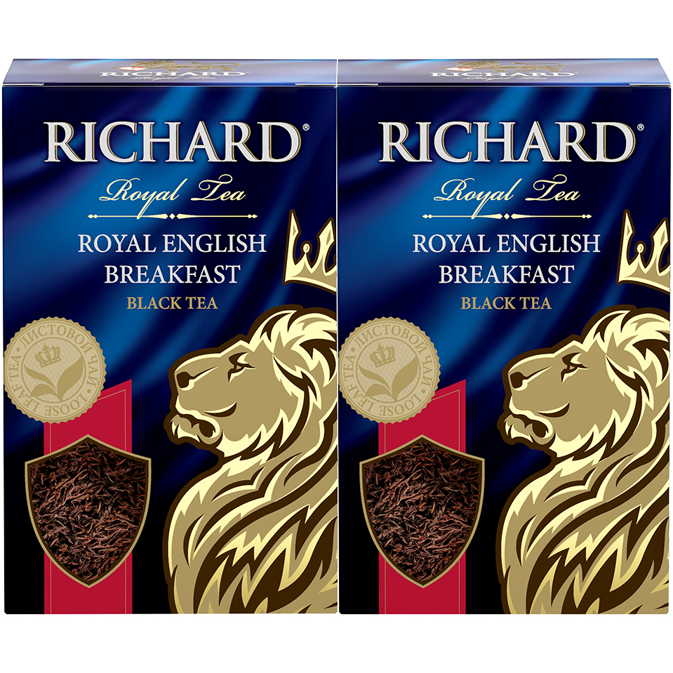 

Чай черный Richard Royal English Breakfast, крупнолистовой, 90 г, 2 упаковки