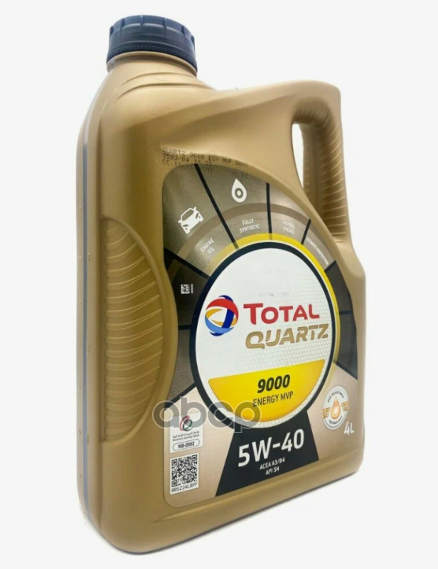 

Масло моторное синтетическое QUARTZ 9000 ENERGY MVP 5W40 API SN ACEA A3/B4 4л