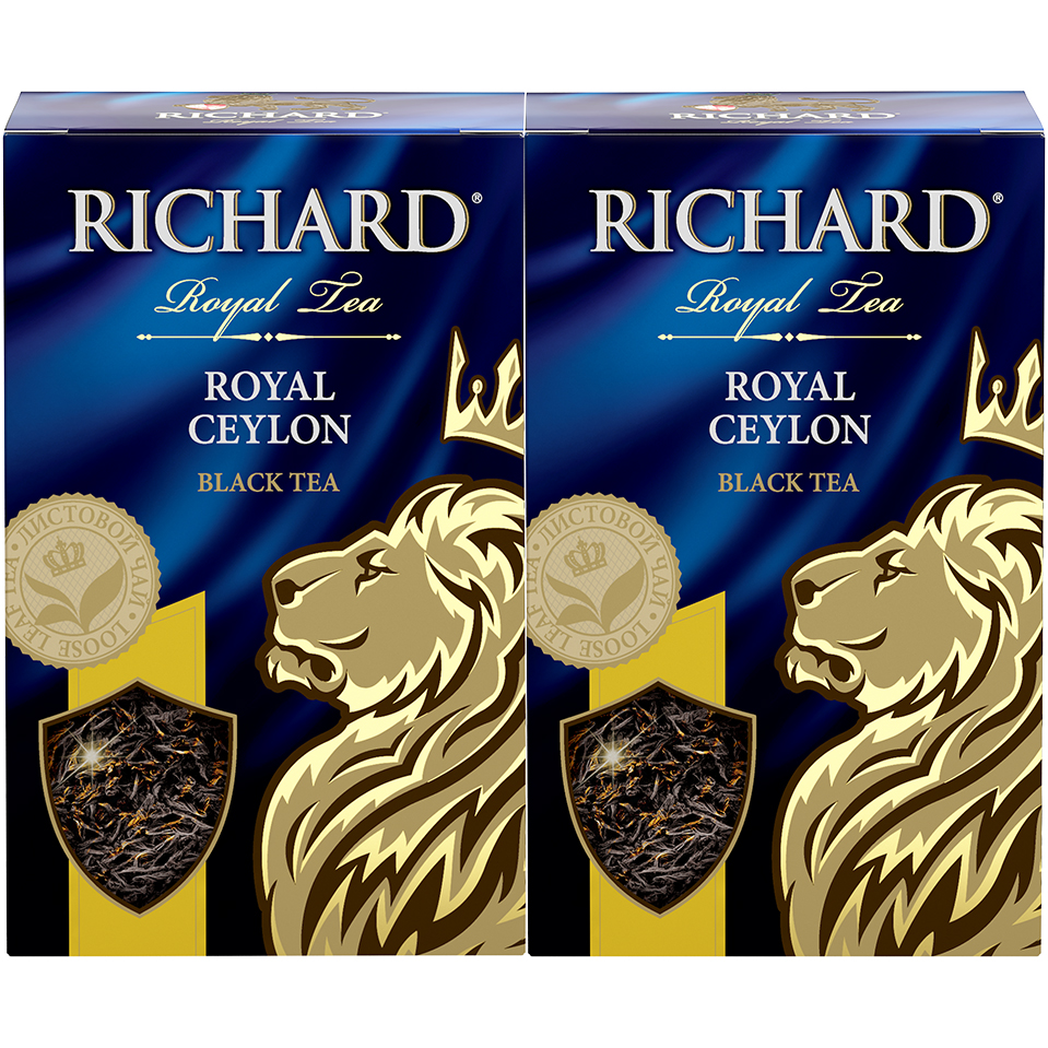

Чай черный Richard Royal Ceylon, крупнолистовой, 90 г, 2 упаковки