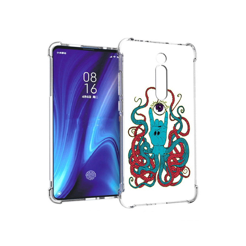 

Чехол MyPads Tocco для Xiaomi Redmi K20 осьминог-рука абстракция (PT130504.291.530), Прозрачный, Tocco