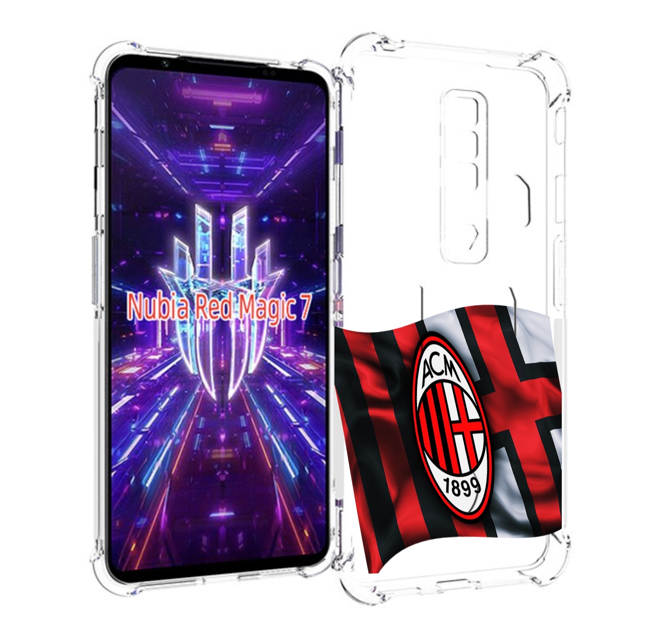 

Чехол MyPads фк милан мужской для ZTE Nubia Red Magic 7, Прозрачный, Tocco