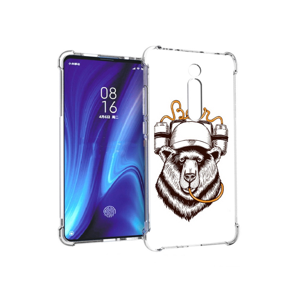 

Чехол MyPads Tocco для Xiaomi Redmi K20 пивной медведь (PT130504.291.538), Прозрачный, Tocco