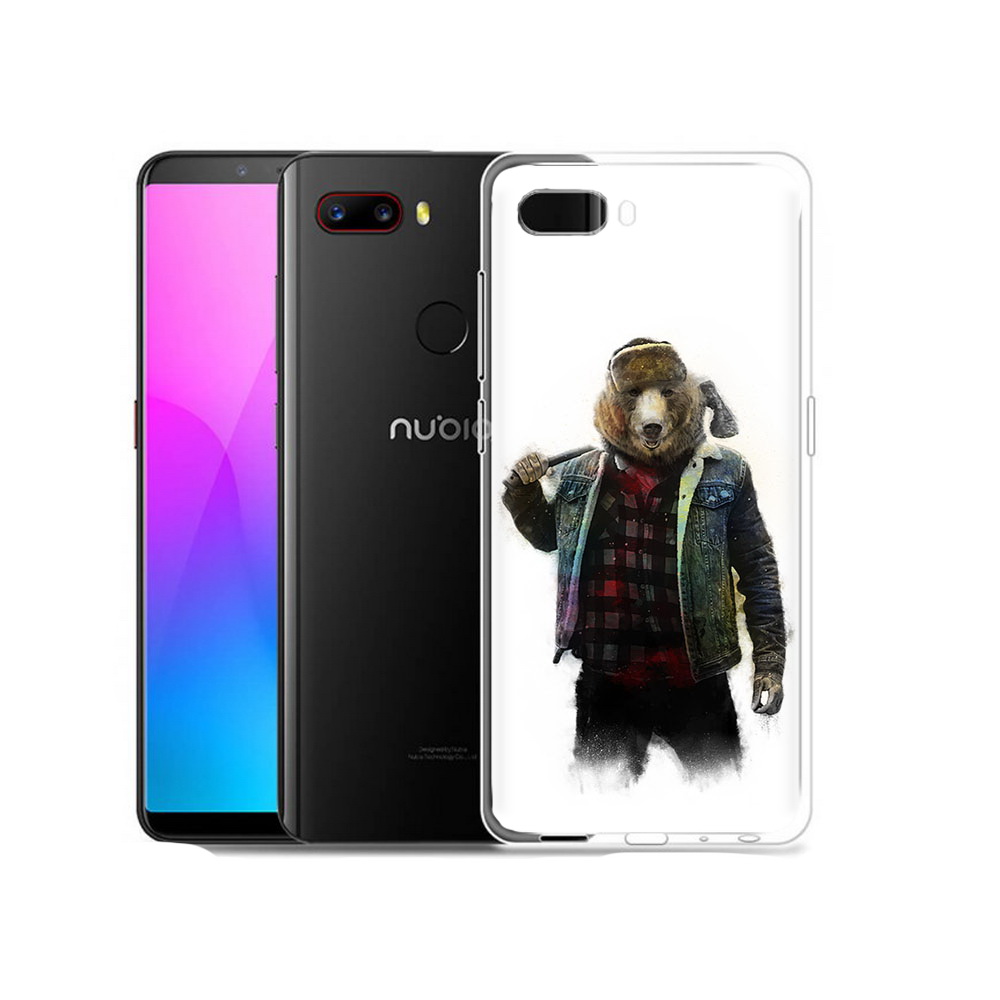 Чехол MyPads Tocco для ZTE Nubia Z18 медведь с топором (PT115657.463.469)