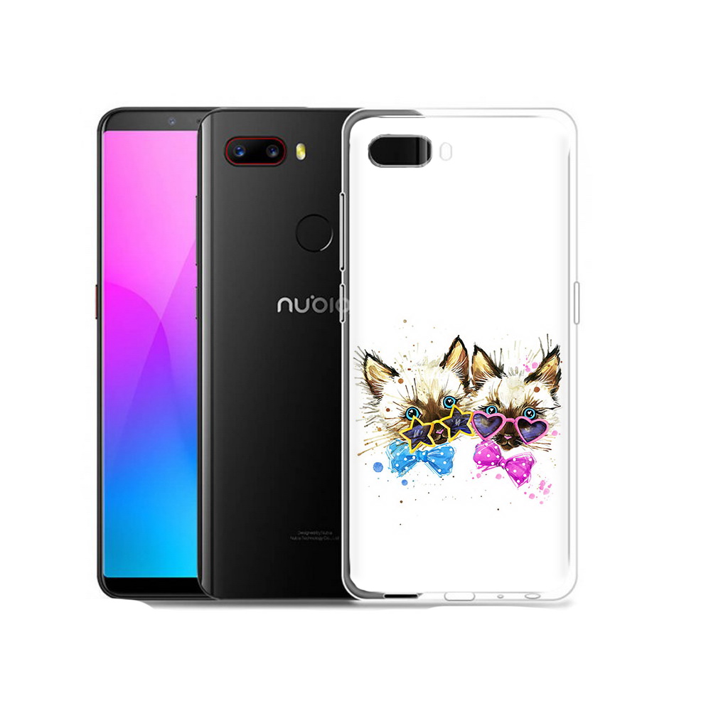 

Чехол MyPads Tocco для ZTE Nubia Z18 милые котята (PT115657.463.474), Прозрачный, Tocco
