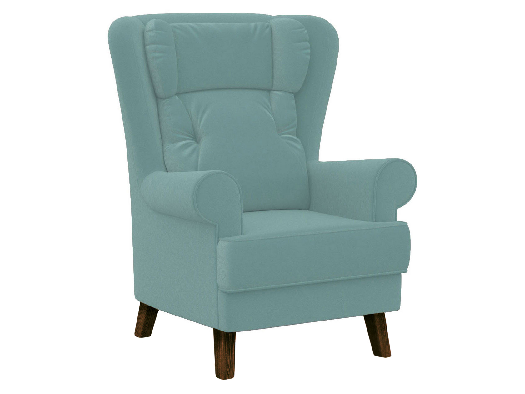 

Кресло Лацио Мятный, микровелюр, Орех, Лацио Серый